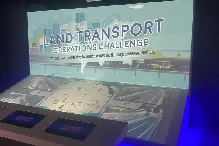 A video game called 'Land Transport Operations Challenge' at the SG Mobility Gallery in Singapore.